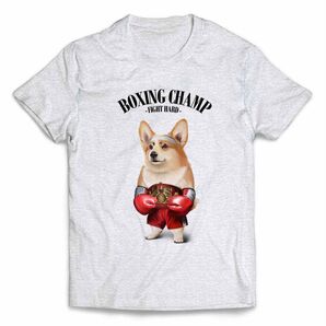 ウェルシュ・コーギー 犬 いぬ ボクシング チャンピオン 筋トレ ジム 半袖 Tシャツ メンズ レディース キッズ プリント