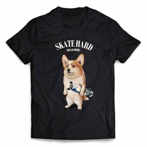 ウェルシュ・コーギー 犬 いぬ スケートボード スケボー 半袖 Tシャツ メンズ レディース キッズ プリント