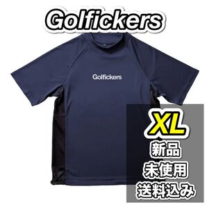 【即完売】Golfickers Side Mesh Mock Neck Navy XL 送料込み