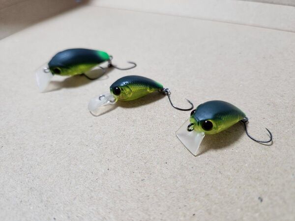 ラッキークラフト クラピー 吉や オリカラ 苔 3個