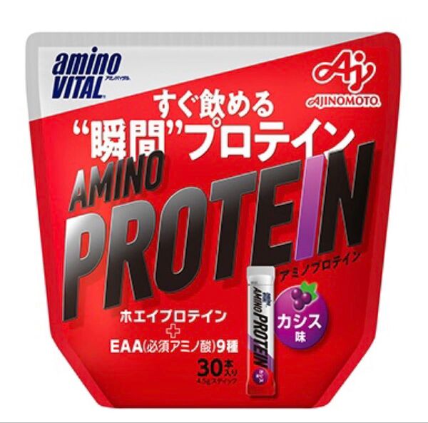 アミノプロテイン カシス味 30本入り新品未開封品 賞味期限2026年2月以降 外袋なし匿名配送