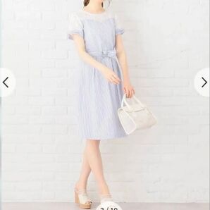 Feroux【洗える】シアーアイレットクロージングワンピース
