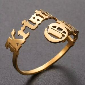 オーダーメイド ダブルネームカスタムロゴリング