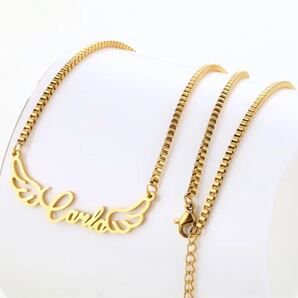 オーダーメイド カスタムロゴ&羽ネックレス