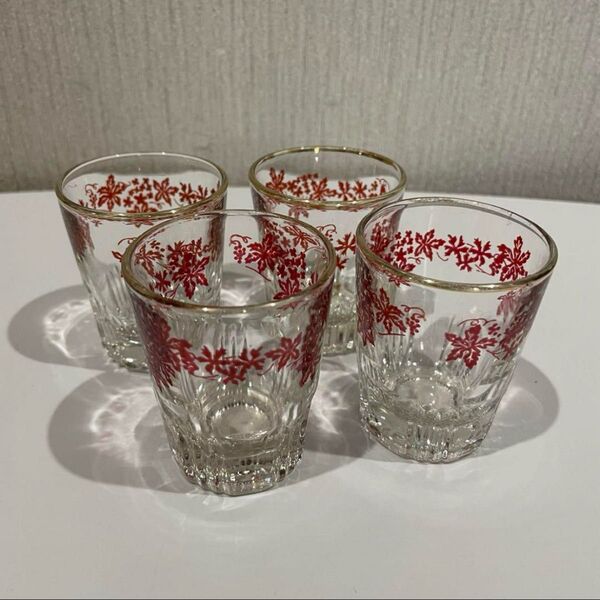 ショットグラス4個セット 昭和レトロ