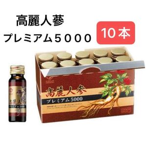10本 高麗人参プレミアム5000 高麗人参ドリンク 6年根紅参 FMGミッション