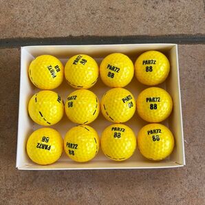 PAR72 ゴルフボール 1ダース(12球入)公認球 カラーボール イエロー
