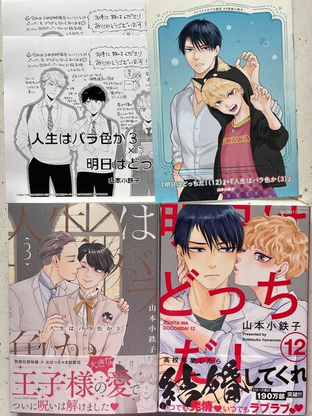★5月新刊★人生はバラ色か3&明日はどっちだ!12(帯付)《ペーパー&コミコミスタジオ2冊購入特典小冊子》山本小鉄子