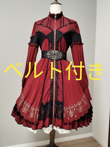 ozz oneste 未使用品 薔薇刺繍チェーン付きワンピース ロリータ