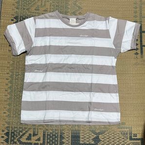 RayCassin ボーダーTシャツ グレー×ホワイト