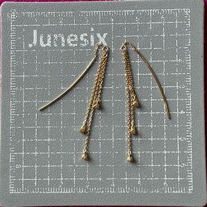 STAR JEWELRY G k10 イエローゴールド シャランピアス