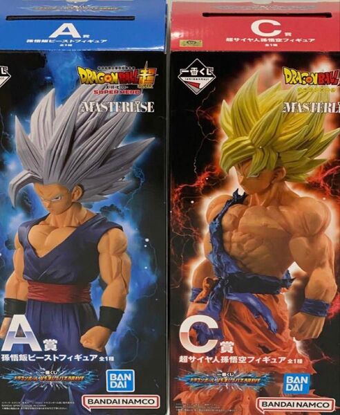 ドラゴンボール一番くじ C賞超サイヤ人孫悟空フィギュア A賞孫悟飯ビーストフィギュア