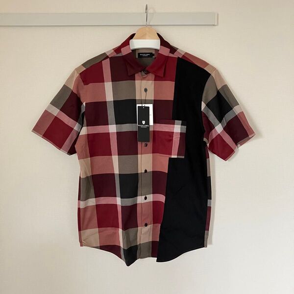 【新品・定価26,400円】ブラックレーベルクレストブリッジ 高級半袖シャツ Lサイズ BURBERRY BLACK LABEL