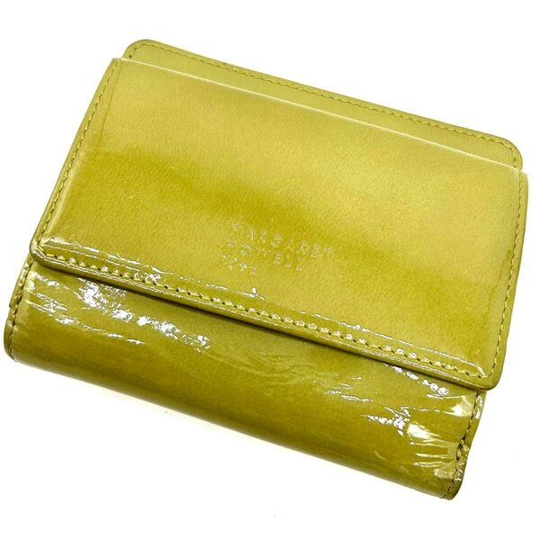 【美品】マーガレットハウエルアイデア BOX財布 二つ折り ホーサ フラップ