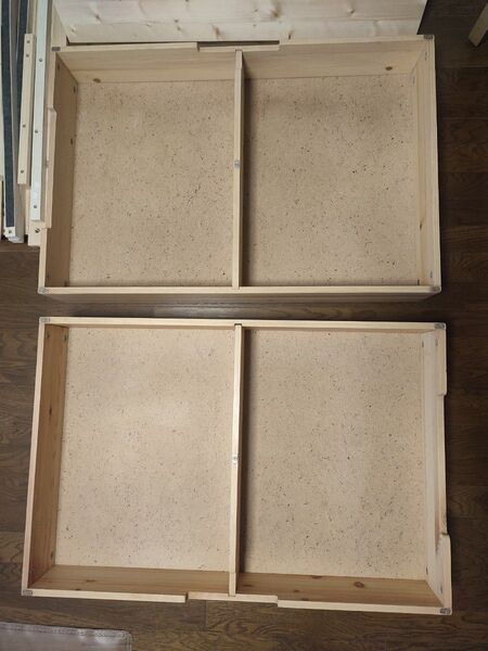 無印良品 パイン材ベッド下収納ボックス仕切り付き 2個セット