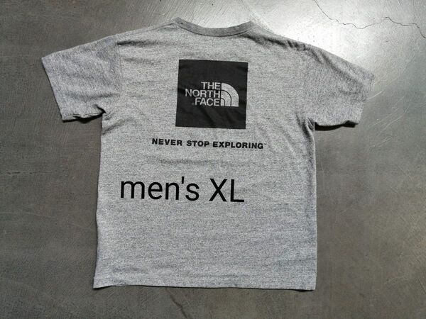 THE NORTH FACE ノースフェイス 半袖Tシャツ メンズXL グレー バックプリント