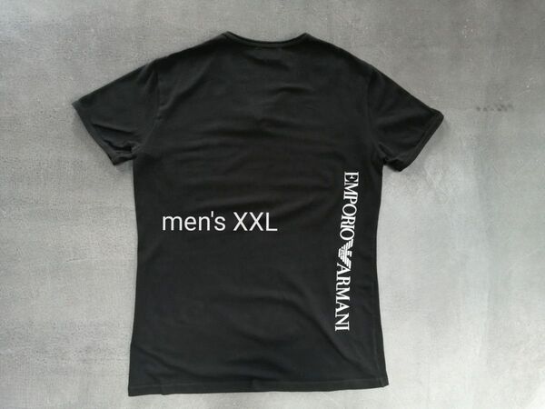 EMPORIO ARMANI エンポリオアルマーニ 半袖Tシャツ メンズXXL 黒 Vネック