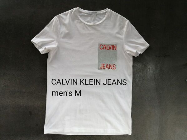 CALVIN KLEIN JEANS カルバンクラインジーンズ 半袖Tシャツ メンズM 白