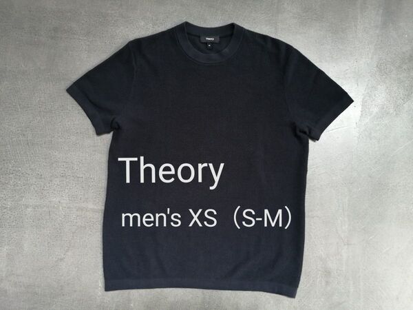 Theory セオリー 半袖ニット 半袖セーター メンズXS ネイビー 夏用