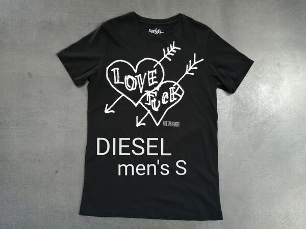 DIESEL ディーゼル 半袖Tシャツ メンズS 黒