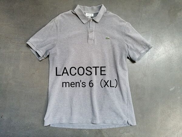 LACOSTE ラコステ 半袖ポロシャツ メンズ6(US XL) グレー