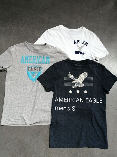 AMERICAN EAGLE アメリカンイーグル 半袖Tシャツ メンズS 170/102B 3枚セット