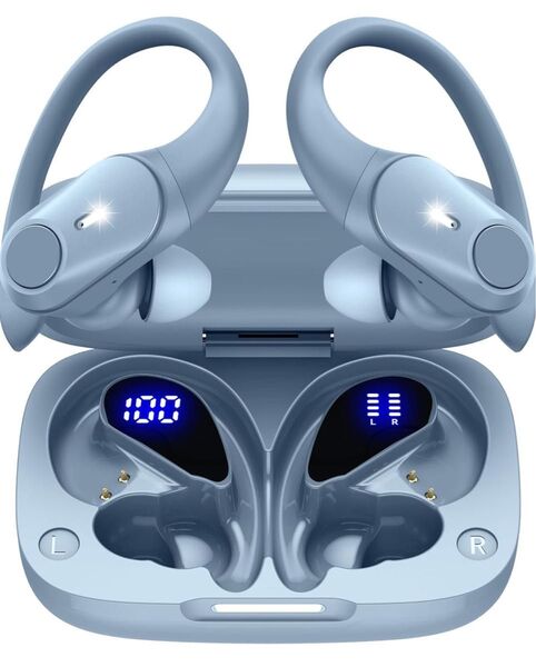 新品☆ イヤホン bluetooth 耳掛け式イヤホン ワイヤレスイヤホン 最大40時間再生 Hi-Fi音質 落ちないイヤホン