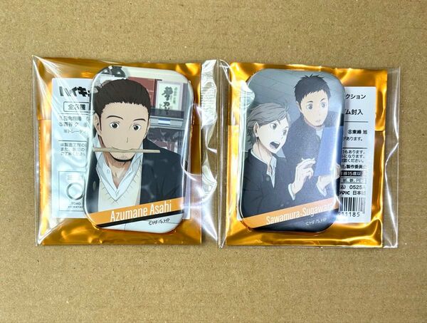 ハイキュー 烏野3年 スクエア缶バッジコレクション 澤村大地 菅原孝支 東峰旭