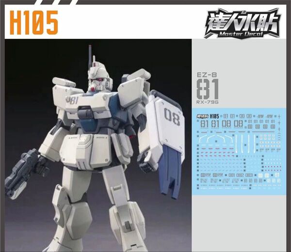 HG 1/144 Ez-8 ガンダム用水転写式デカール