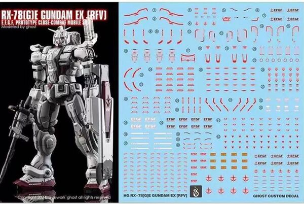 HG 1/144 ガンダムEX (復讐のレクイエム) 用水転写式デカール