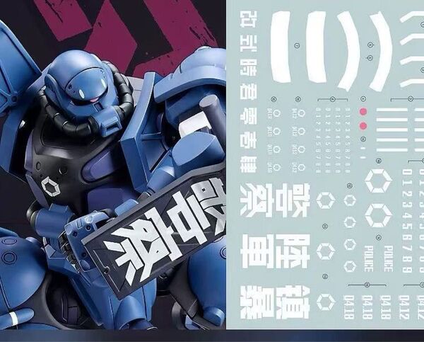 HG 1/144 機動戦士GQuuuuuuX 軍警ザク用水転写式デカール