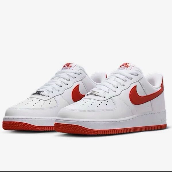 NIKE AIR FORCE 1 '07 PRM "WHITE/TEAM RED" 27.5cm