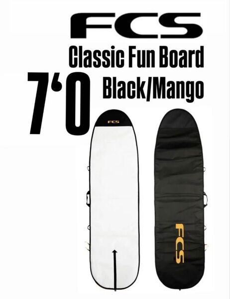 FCS Classic Fun Board 7'0 Black/Mango