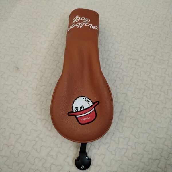 美品 ヘッドカバー Malbon GOLF マルボンゴルフ フェアウェイウッド用 ブラウン