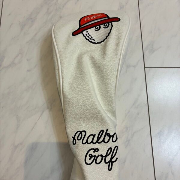 未使用 ヘッドカバー マルボンゴルフ Malbon Golf ドライバー用 ホワイト