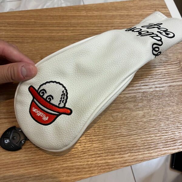 未使用 ヘッドカバー マルボンゴルフ Malbon Golf フェアウェイウッド用 ホワイト