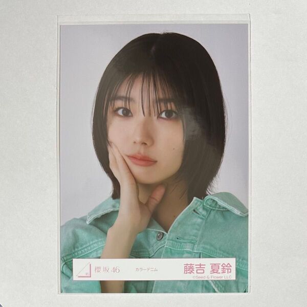 櫻坂46 藤吉夏鈴 生写真 カラーデニム ヨリ