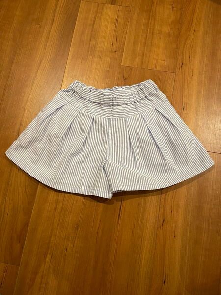 ANNA SUI Mini ハーフパンツ 青白ストライプ110cm キュロット