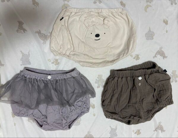 女の子ベビー 70-80ブルマ ショートパンツ かぼちゃパンツ