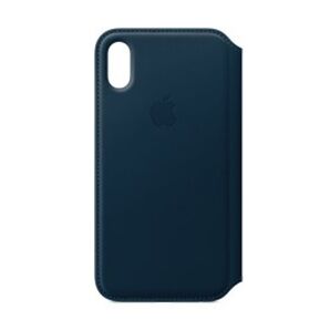 iPhone X Apple 純正レザーフォリオケース コスモスブルー