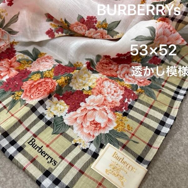 BURBERRYs BURBERRY バーバリースカーフ 大判ハンカチ ノバチェック 新品未使用 綿100 レア フェイラー