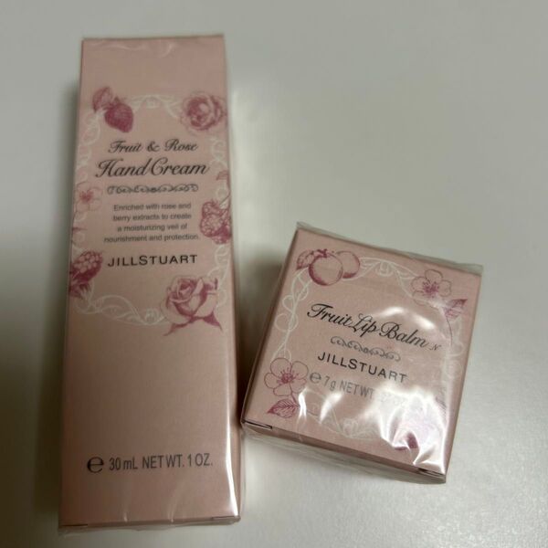 未使用 ジルスチュアート ハンドクリーム リップバーム フルーツ&ローズ