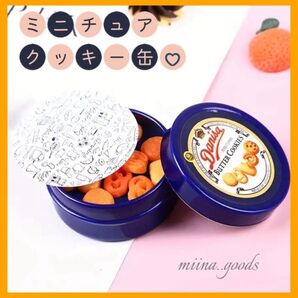 ミニチュア クッキー缶 ドールハウス ドール小物 インテリア ミニチュアフード ミニチュア雑貨 ガチャ詰めポーチ ダニサ