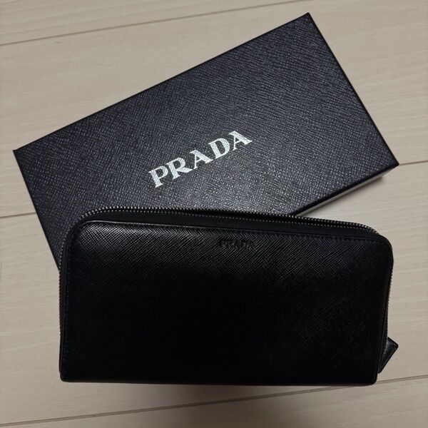 PRADA 長財布 サフィアーノレザー ブラック