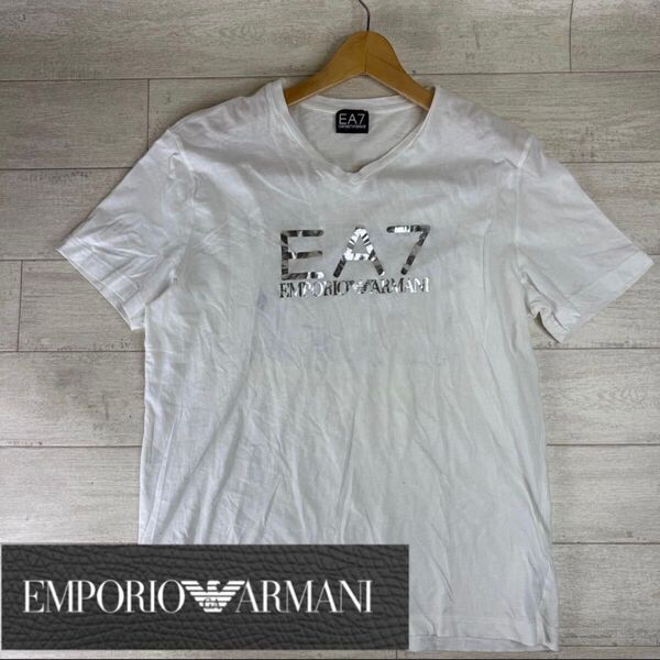 EA7 Emporio Armani ロゴ Tシャツ エンポリオアルマーニ ホワイト L