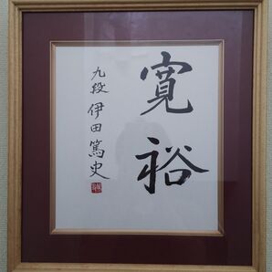 囲碁棋士 伊田篤史九段 直筆揮毫 額入り