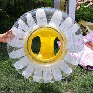 ハンドル付き 座付き 浮き輪 ベビーボート 赤ちゃん うきわ 足入れ お花