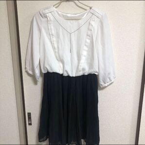 ワンピース 白 黒 3L