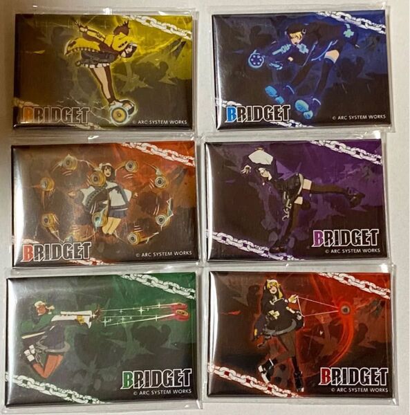 GUILTY GEAR ブリジット バースデーくじ くじ引き堂D賞 出血大サービス! しかくい缶バッジ7、8、9、10、11、12
