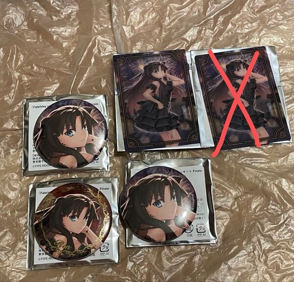 Fate 20周年記念 コンサート 缶バッジ クリアカード 遠坂凛